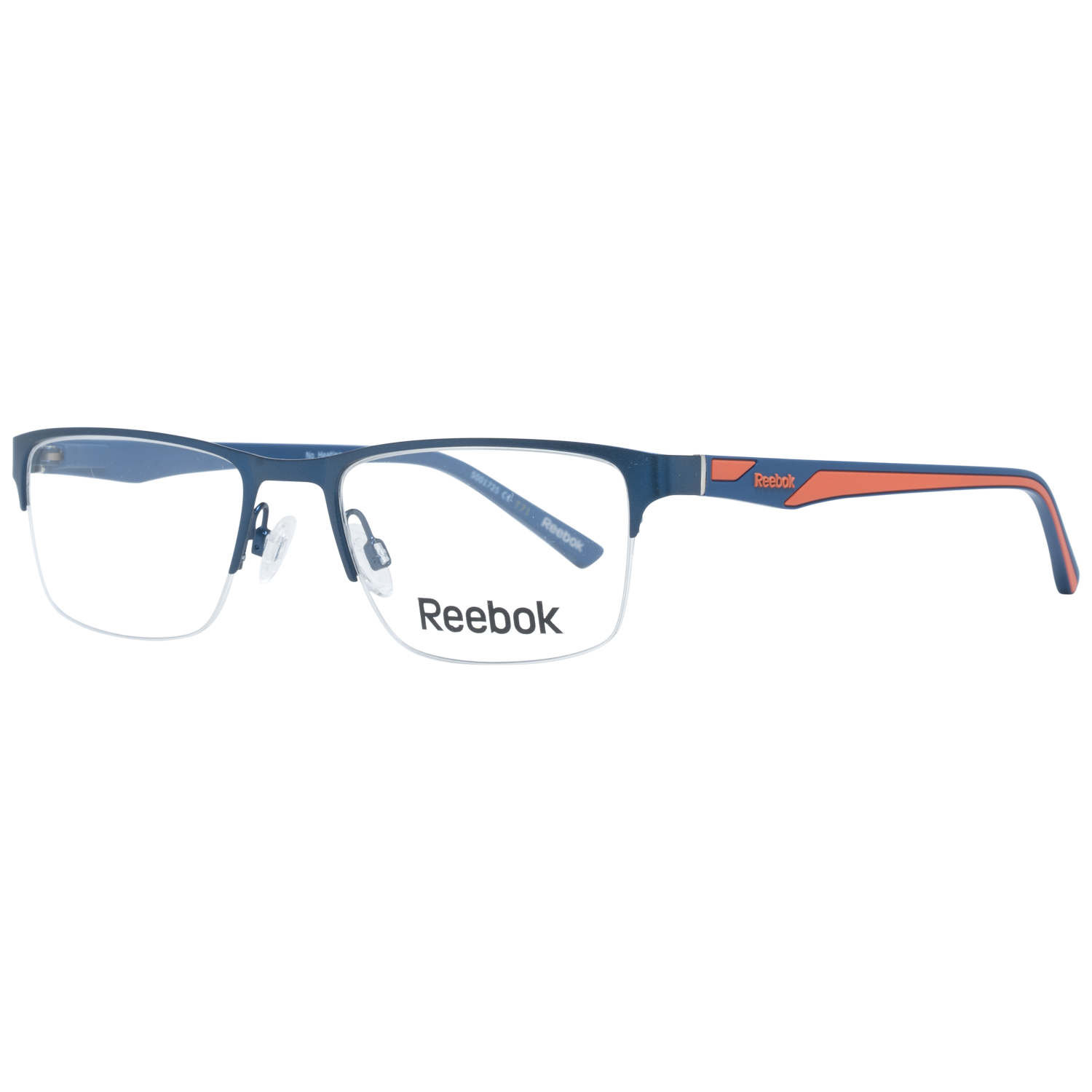 Reebok Optical Frames Reebok Glasses Frames R1017 03 52mm Unisex Blue Rectangle Half Rim Eyeglasses Eyewear designer