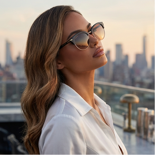 Serengeti Sunglasses Serengeti Sunglasses 8939 Lela 50mm Women Black Half Rim Round Polarized Eyeglasses Eyewear designer