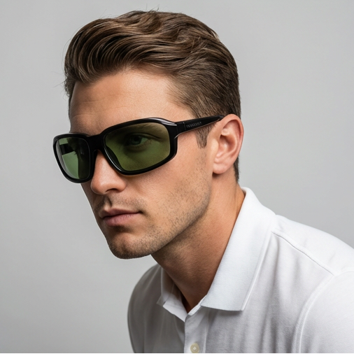 Serengeti Sunglasses Serengeti Sunglasses Men Black Rectangular Green Photochromic Polarized SS571002 Hext Eyeglasses Eyewear designer