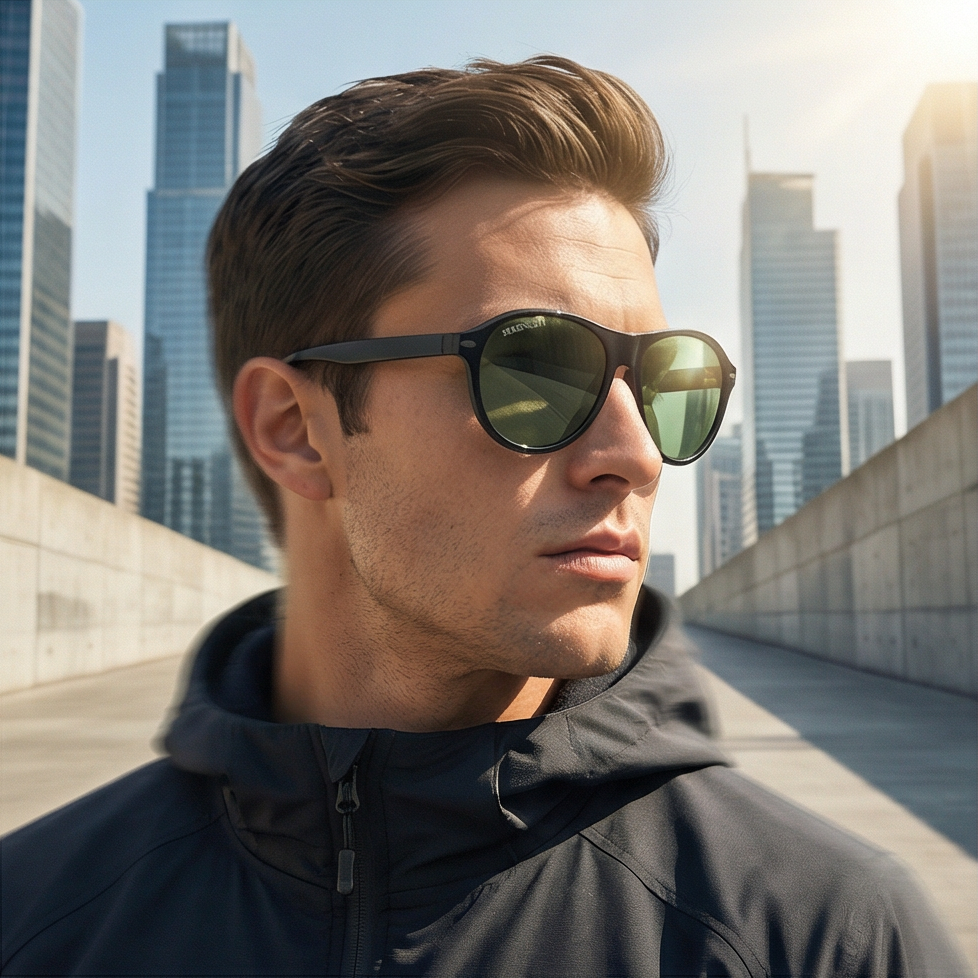 Serengeti Sunglasses Serengeti Sunglasses Men Black Round Green Tinted SS527001 Danby 56mm Eyeglasses Eyewear designer