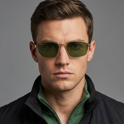 Serengeti Sunglasses Serengeti Sunglasses Men Gold Rectangular Green Photochromic Polarized SS597001 Kean Eyeglasses Eyewear designer