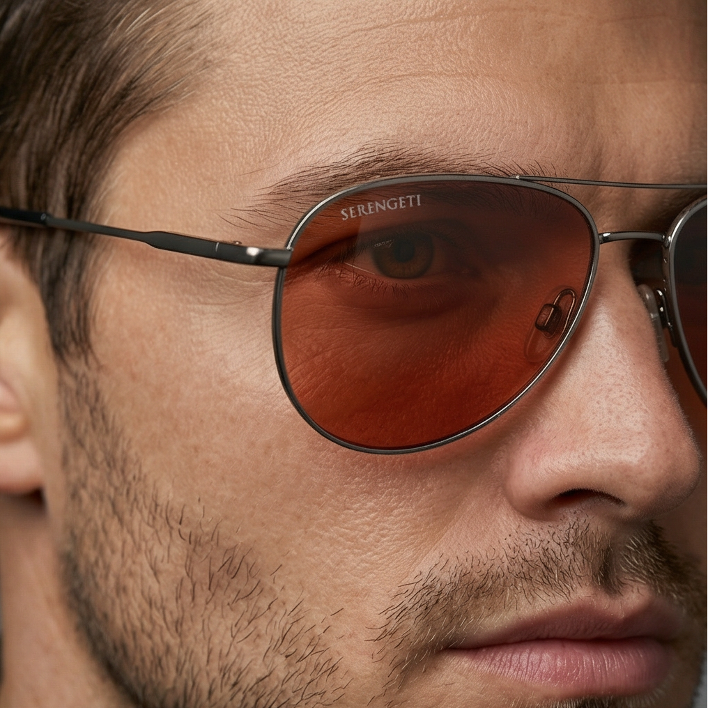 Serengeti Sunglasses Serengeti Sunglasses Men Gunmetal Pilot-Aviator Red Photochromic SS543006 Haywood Eyeglasses Eyewear designer