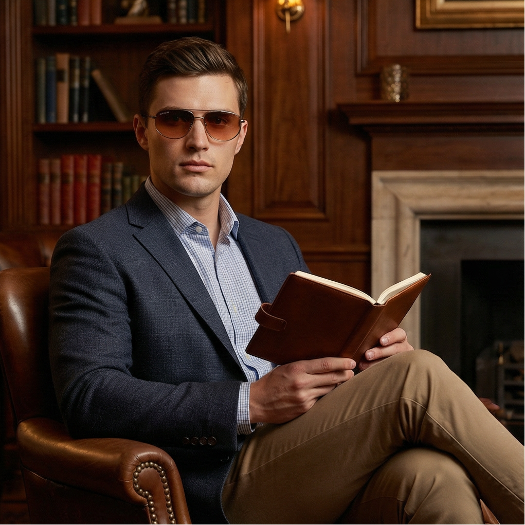 Serengeti Sunglasses Serengeti Sunglasses Men's Gunmetal Pilot-Aviator Orange Lenses SS539004 Marlon 57mm Eyeglasses Eyewear designer