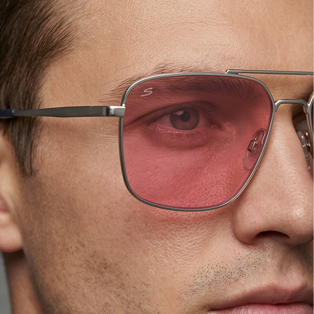 Serengeti Sunglasses Serengeti Sunglasses Men Silver Metal Pilot-Aviator Pink Photochromatic SS554005 Aitkin 56mm Eyeglasses Eyewear designer