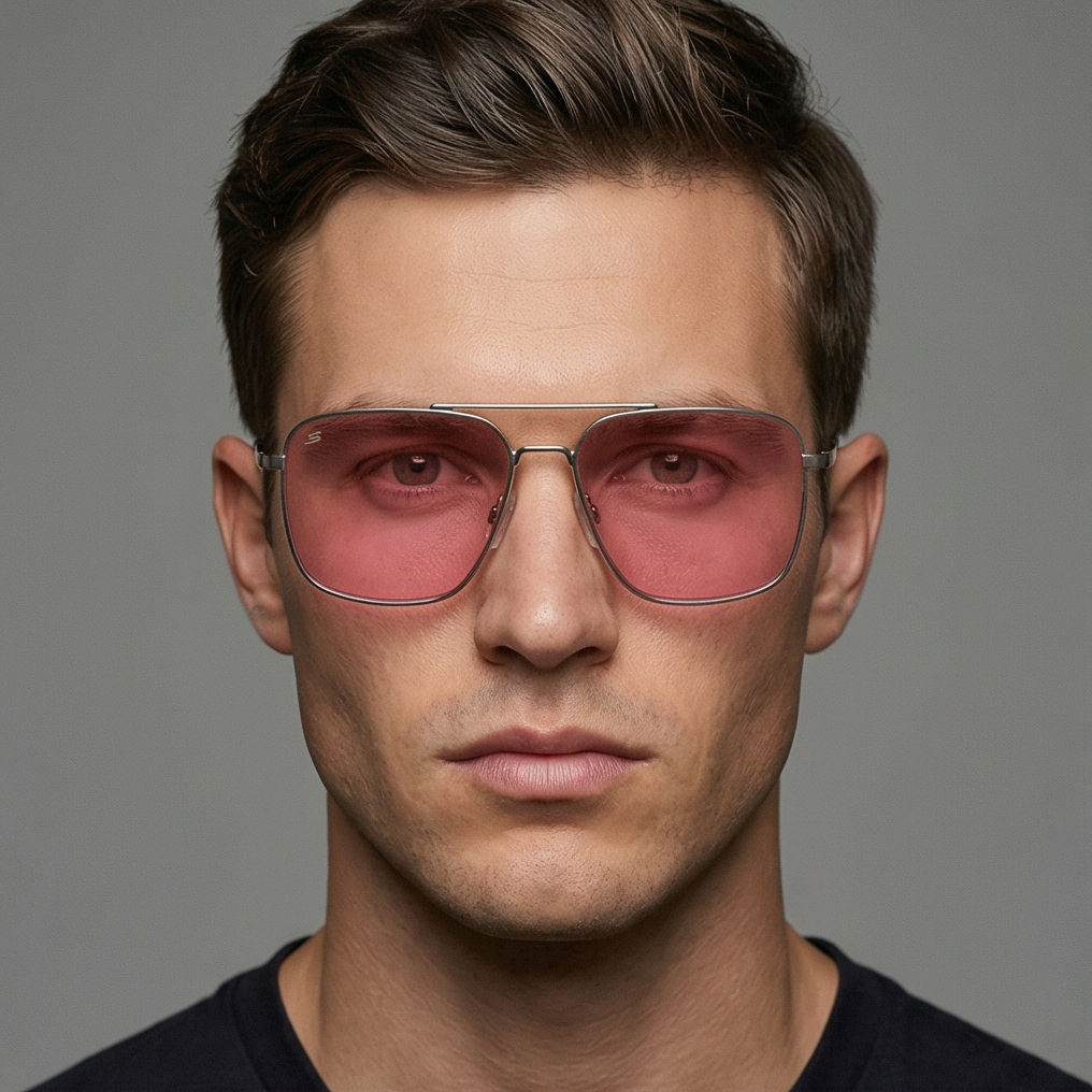 Serengeti Sunglasses Serengeti Sunglasses Men Silver Metal Pilot-Aviator Pink Photochromatic SS554005 Aitkin 56mm Eyeglasses Eyewear designer