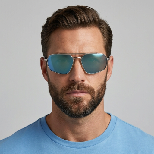 Serengeti Sunglasses Serengeti Sunglasses SS570006 Hinkley Silver Polarized Mirrored 63mm Eyeglasses Eyewear designer