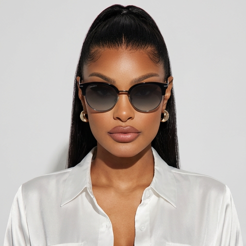 Serengeti Sunglasses Serengeti Sunglasses Women Black Round Green Polarized 8942 Lela 50mm Eyeglasses Eyewear designer