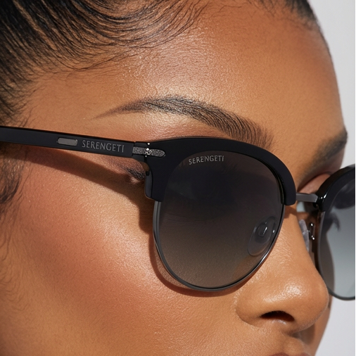 Serengeti Sunglasses Serengeti Sunglasses Women Black Round Green Polarized 8942 Lela 50mm Eyeglasses Eyewear designer