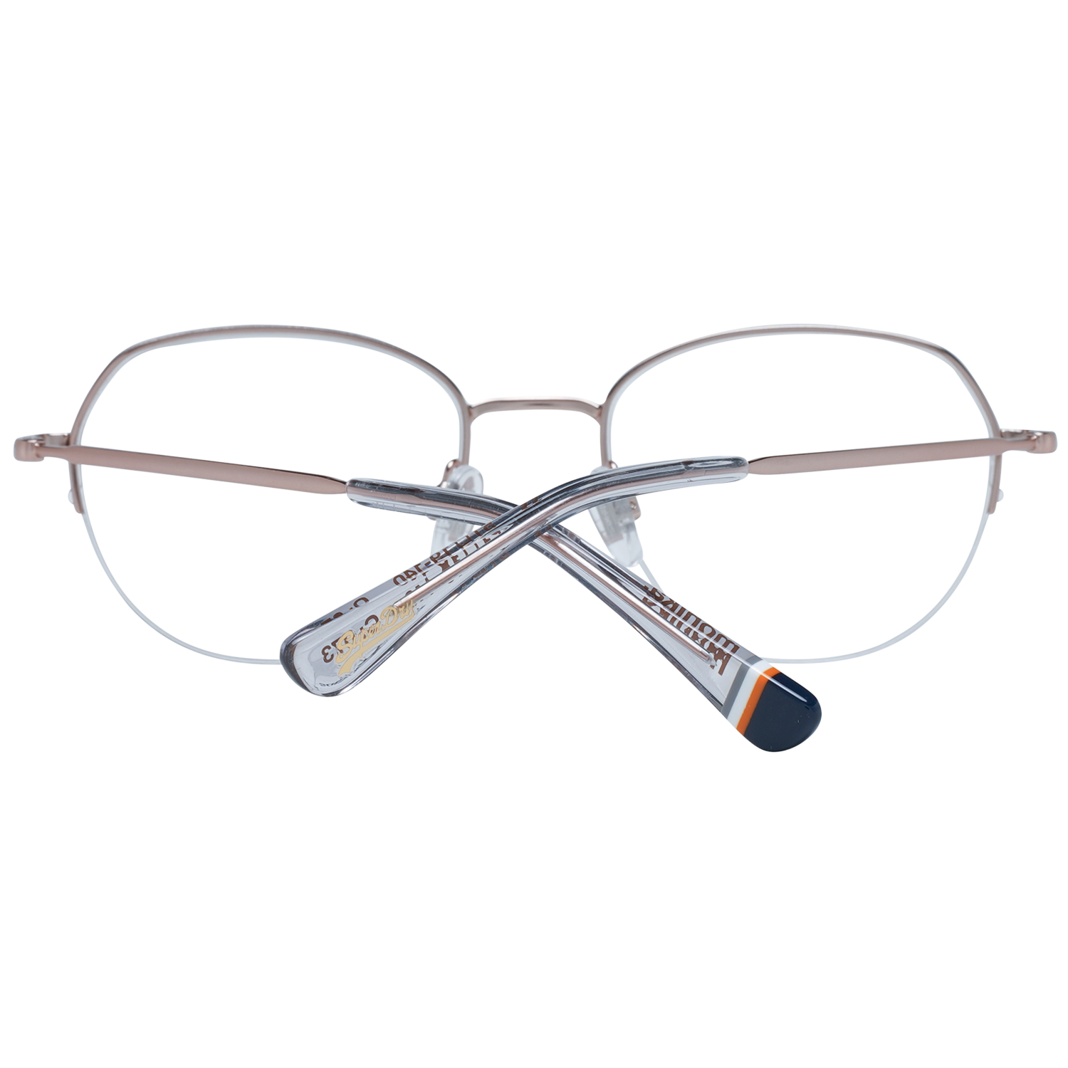 Superdry Eyeglasses Superdry Glasses Frames SDO Monika 073 51mm - Women Rose Round Half Rim Eyeglasses Eyewear UK USA Australia 