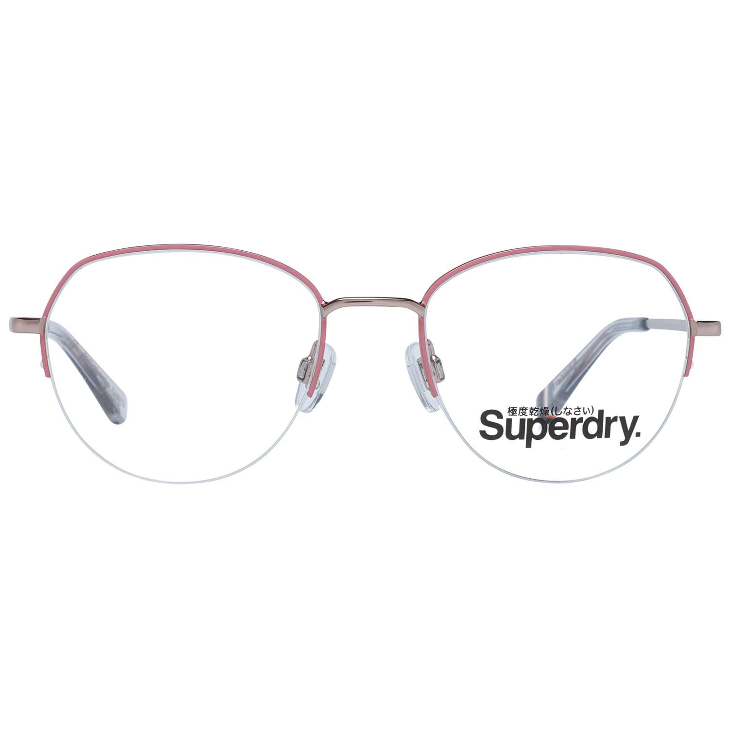 Superdry Eyeglasses Superdry Glasses Frames SDO Monika 073 51mm - Women Rose Round Half Rim Eyeglasses Eyewear UK USA Australia 