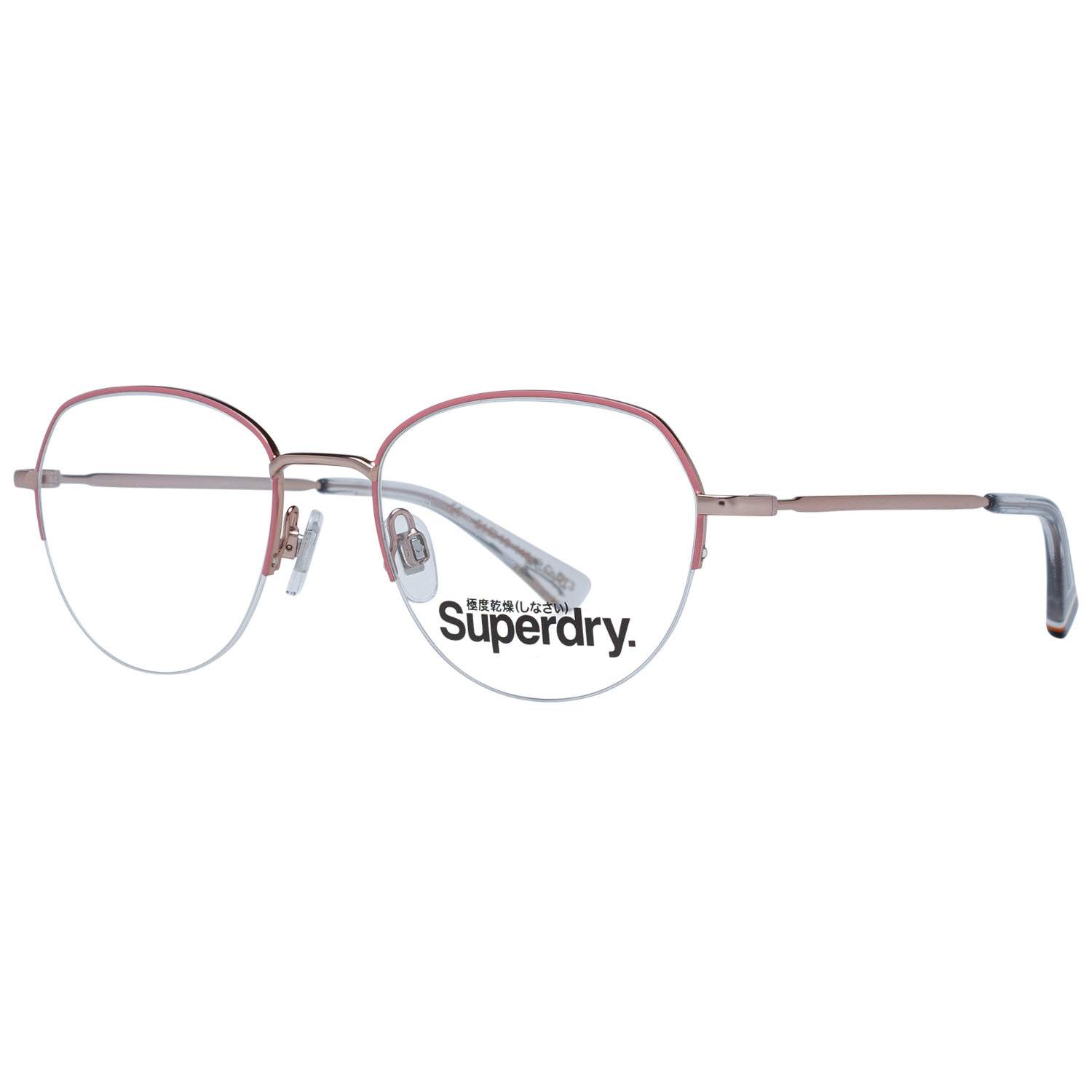 Superdry Eyeglasses Superdry Glasses Frames SDO Monika 073 51mm - Women Rose Round Half Rim Eyeglasses Eyewear UK USA Australia 