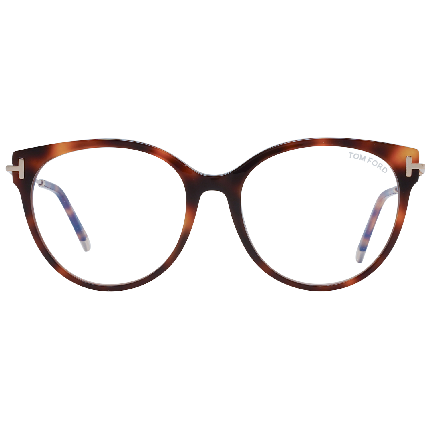 Tom Ford Eyeglasses Tom Ford Eyeglasses Frames FT5770-B 053 54 mm Blue Filter Women Brown Round Eyeglasses Eyewear designer