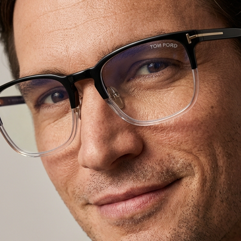 Tom Ford Eyeglasses Tom Ford Eyeglasses FT5699-B 005 Black rectangular Full Rim Frames Men 53mm Eyeglasses Eyewear designer