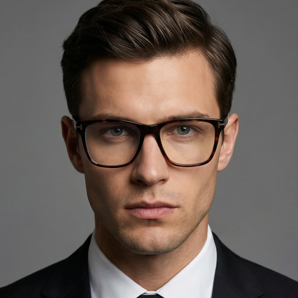 Tom Ford Eyeglasses Tom Ford Eyeglasses FT5817-B 052 Brown Tortoise Rectangular Blue Light 54mm Eyeglasses Eyewear designer