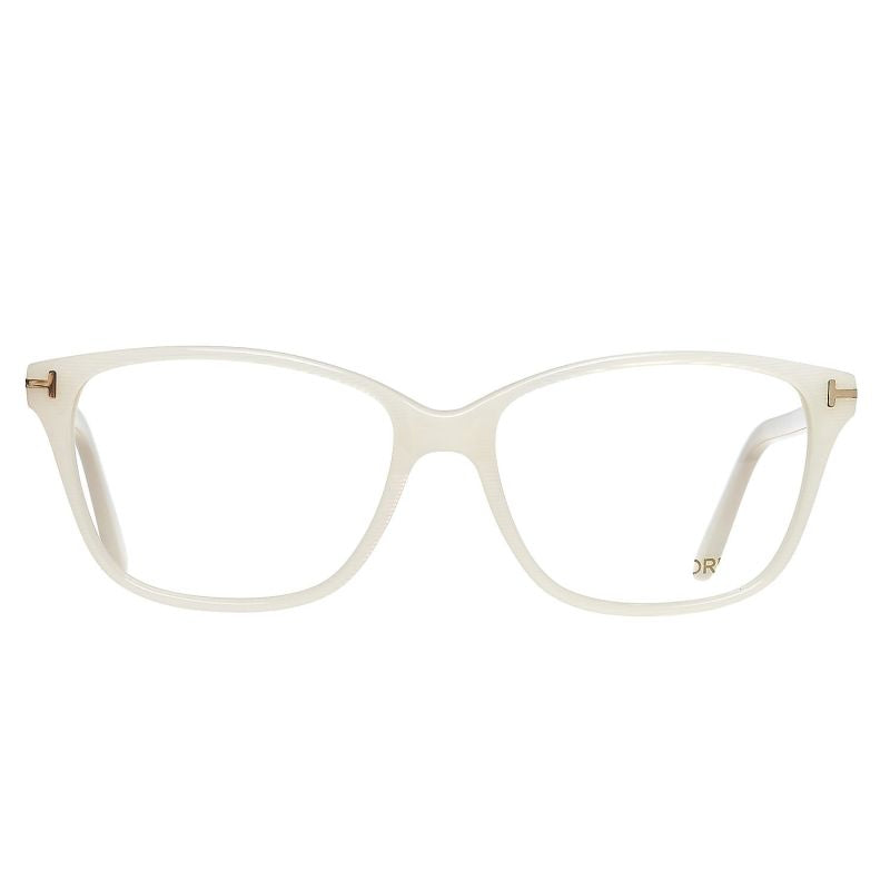 Tom Ford Eyeglasses Tom Ford Glasses Frames FT5293 020 54mm - Women Cream/Ivory Rectangular Eyeglasses Eyewear UK USA Australia 