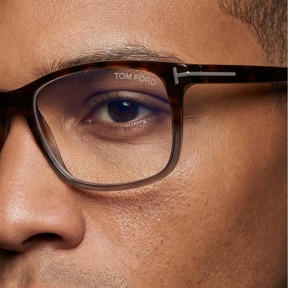 Tom Ford Eyeglasses Tom Ford Glasses Frames FT5584-B 056 56mm Men's Brown Rectangular Blue Light Block Eyeglasses Eyewear designer