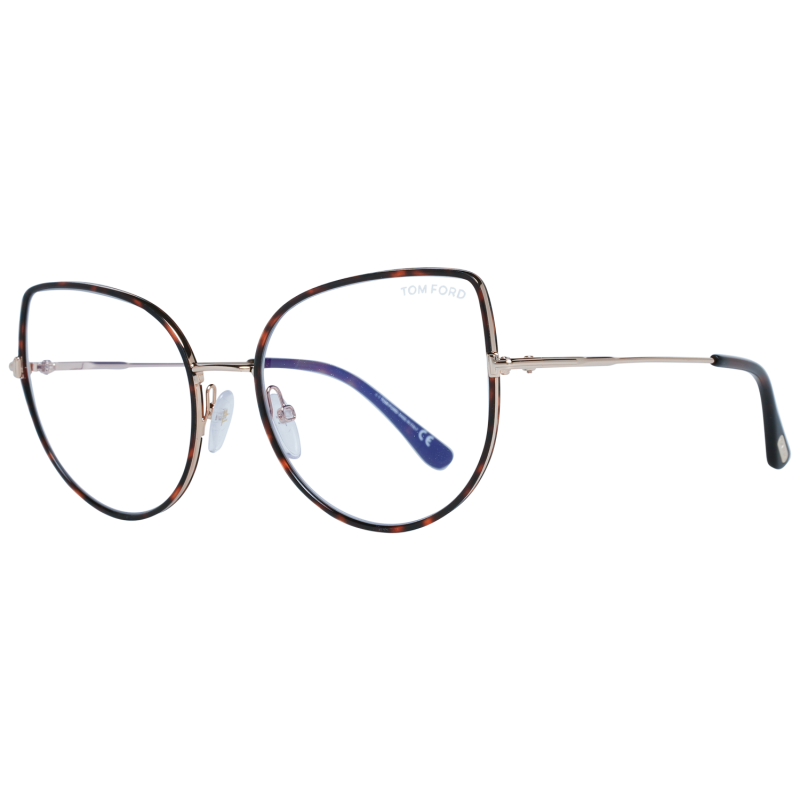 Tom Ford Eyeglasses Tom Ford Glasses Frames FT5614-B 052 55mm Blue Light Blocker Women Brown Cat Eye Eyeglasses Eyewear UK USA Australia 