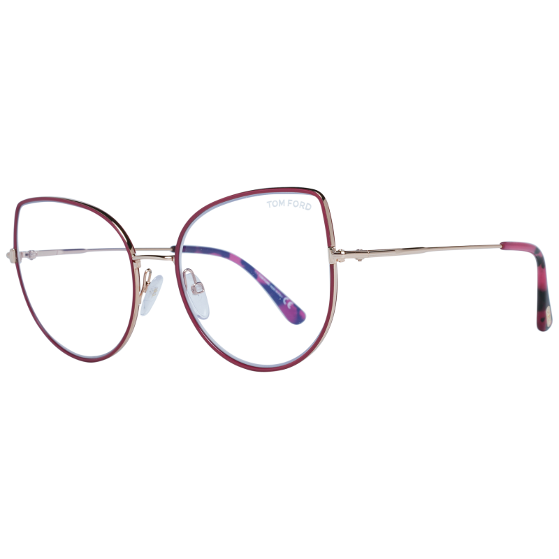 Tom Ford Eyeglasses Tom Ford Glasses Frames FT5614-B 075 55mm Blue Light Blocker Women Purple Cat Eye Eyeglasses Eyewear UK USA Australia 