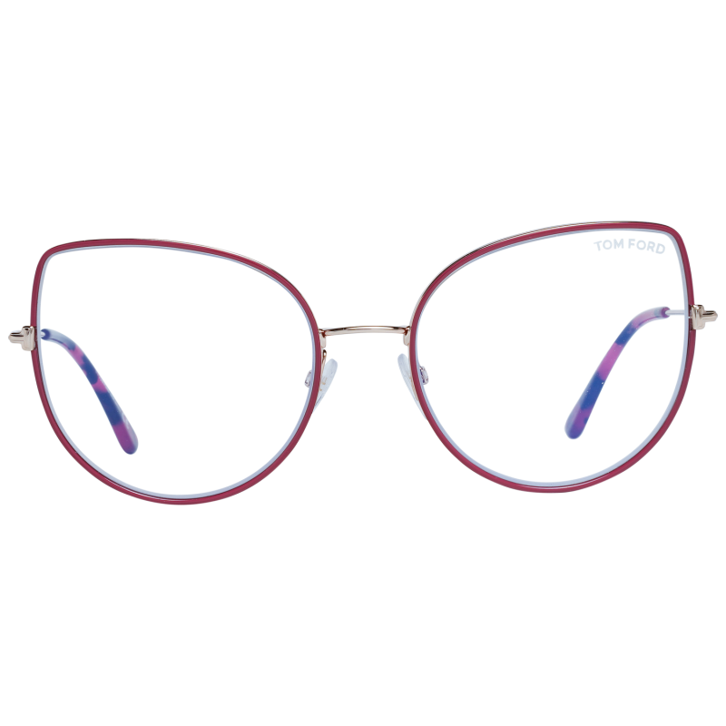 Tom Ford Eyeglasses Tom Ford Glasses Frames FT5614-B 075 55mm Blue Light Blocker Women Purple Cat Eye Eyeglasses Eyewear UK USA Australia 