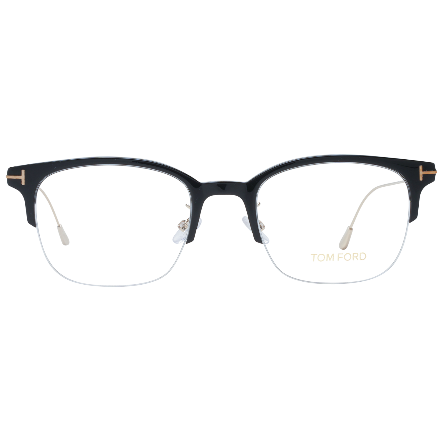 Tom Ford Eyeglasses Tom Ford Glasses Frames FT5645-D 001 52mm - Men Black Rectangular Half Rim Eyeglasses Eyewear UK USA Australia 