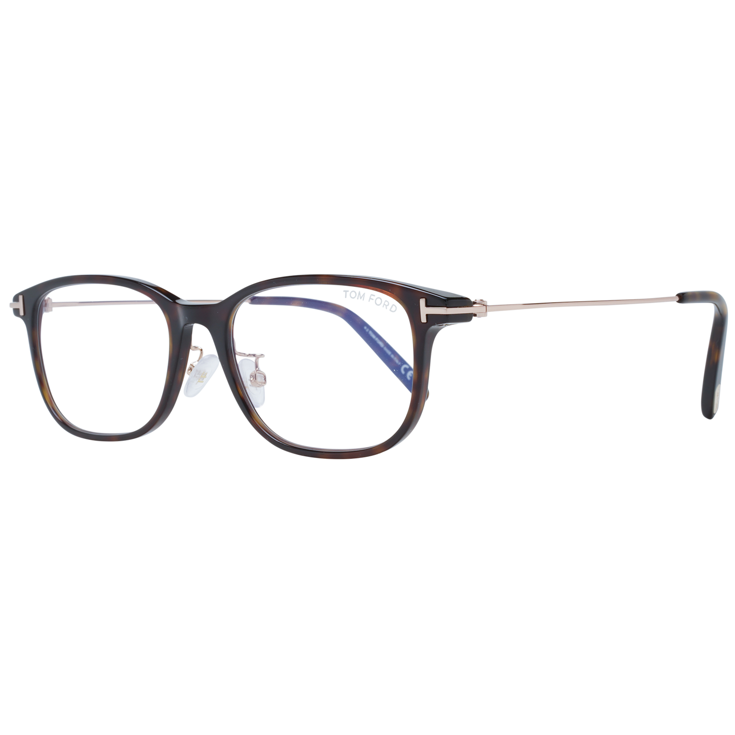 Tom Ford Eyeglasses Tom Ford Glasses Frames FT5650-D-B 052 54mm Blue Light Block Men Brown Tortoise Rectangular Eyeglasses Eyewear UK USA Australia 