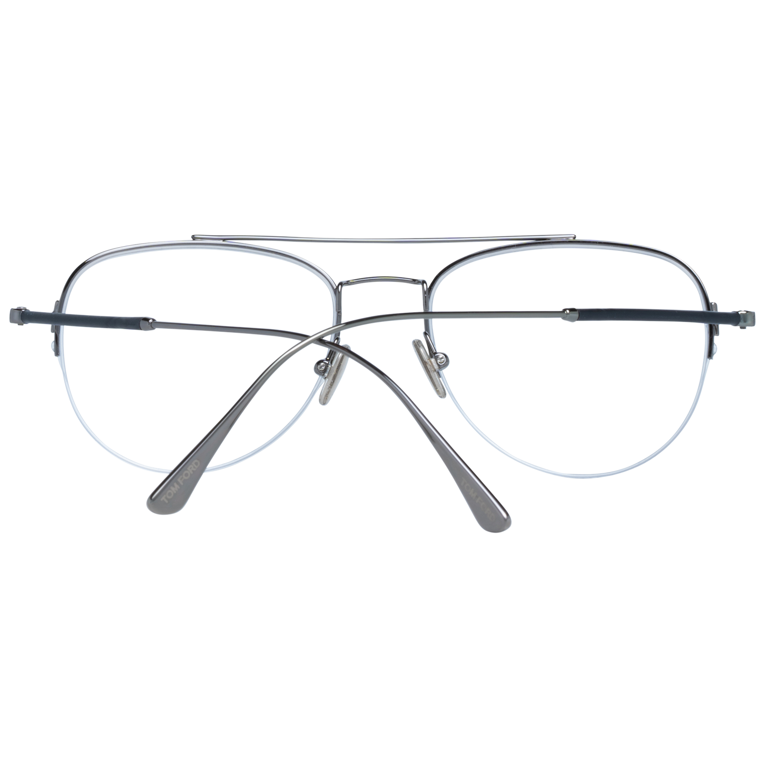 Tom Ford Eyeglasses Tom Ford Glasses Frames FT5656 012 53mm Men Silver Pilot-Aviator Half Rim Eyeglasses Eyewear UK USA Australia 