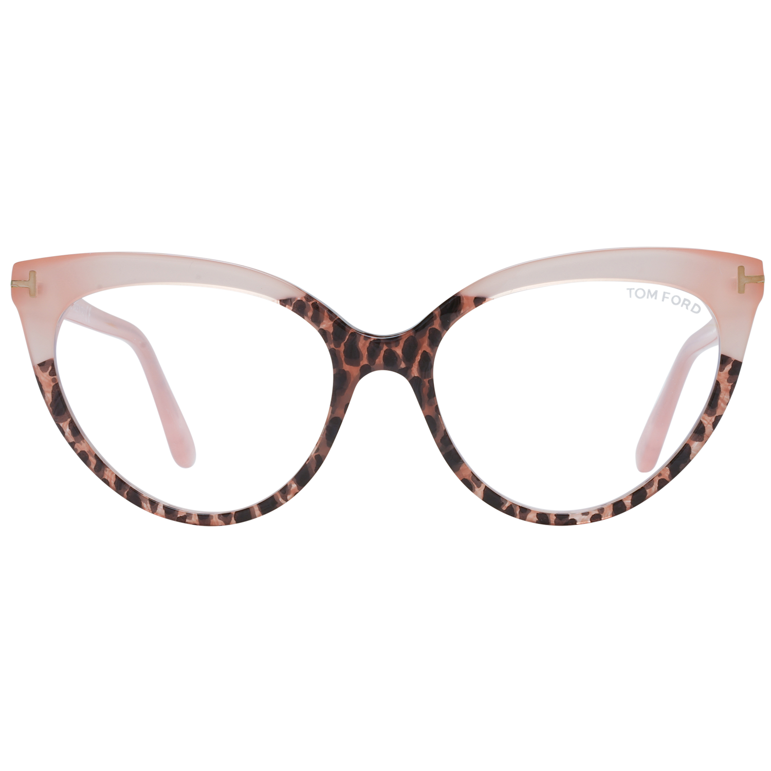 Tom Ford Eyeglasses Tom Ford Glasses Frames FT5674-B 055 54mm Blue Light Block - Women Rose/Brown Cat Eye Full Rim Eyeglasses Eyewear UK USA Australia 