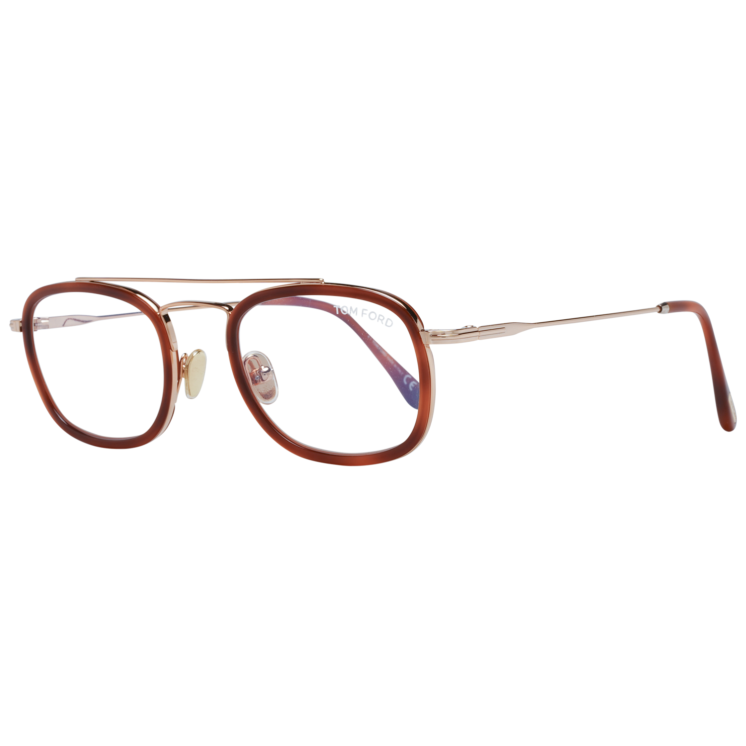 Tom Ford Eyeglasses Tom Ford Glasses Frames FT5677-B 053 50mm Blue Light Blocker Men Brown Pilot-Aviator Eyeglasses Eyewear UK USA Australia 