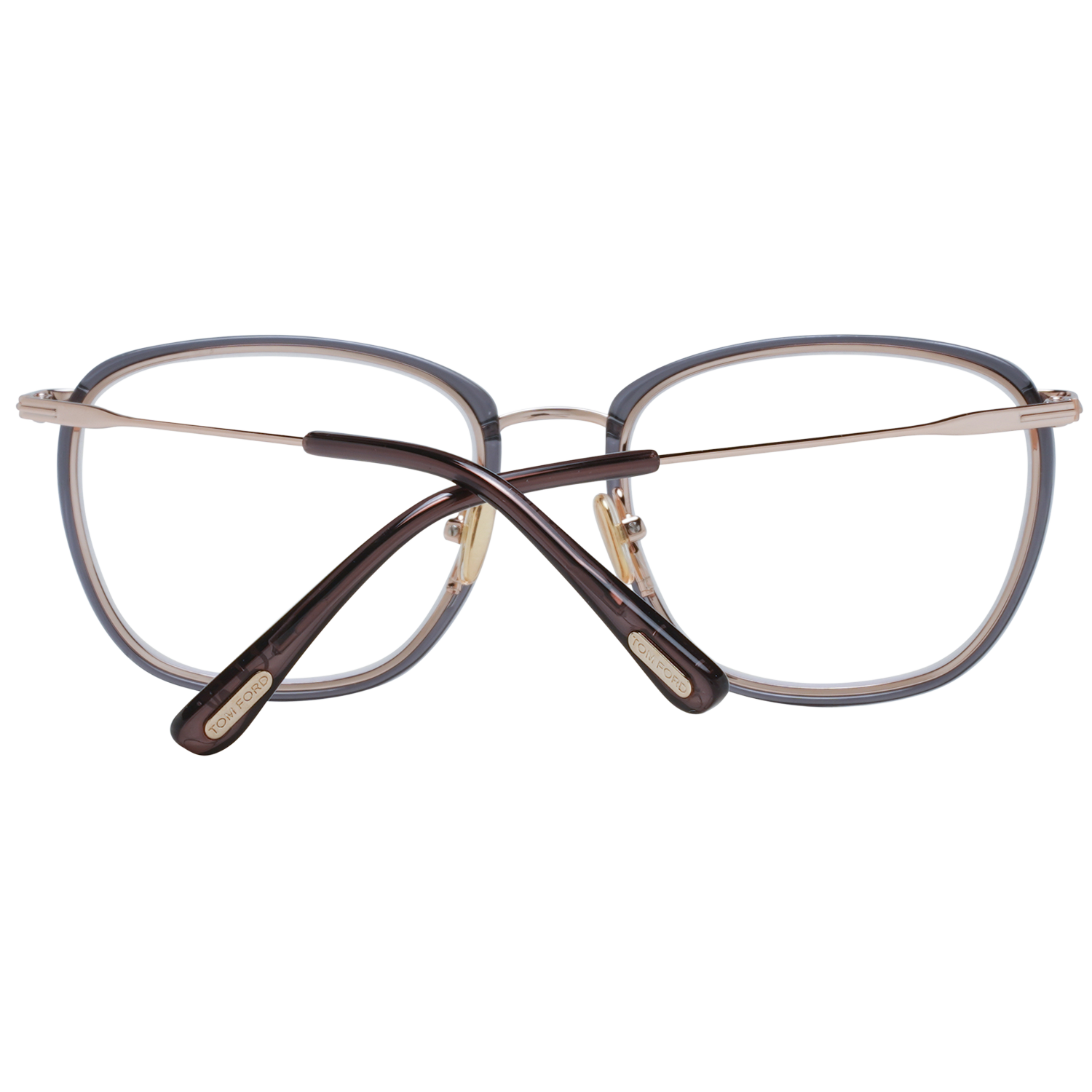 Tom Ford Eyeglasses Tom Ford Glasses Frames FT5702-B 020 54mm Blue Light Block - Women Grey Pilot Round Full Rim Eyeglasses Eyewear UK USA Australia 