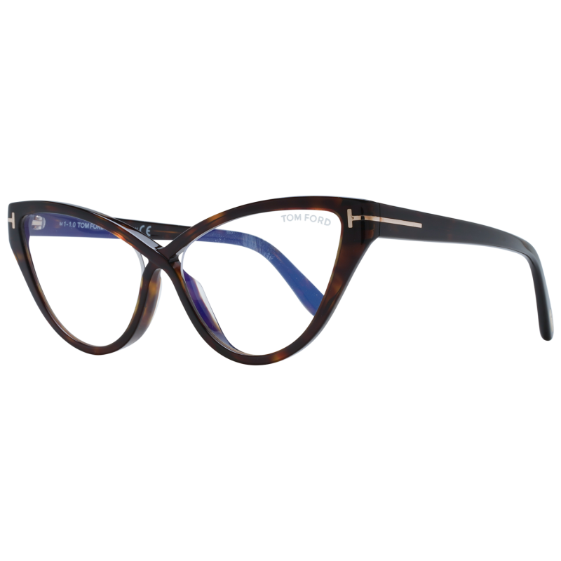 Tom Ford Eyeglasses Tom Ford Glasses Frames FT5729-B 052 56mm Blue Light Block Women Brown Cat Eye Eyeglasses Eyewear designer