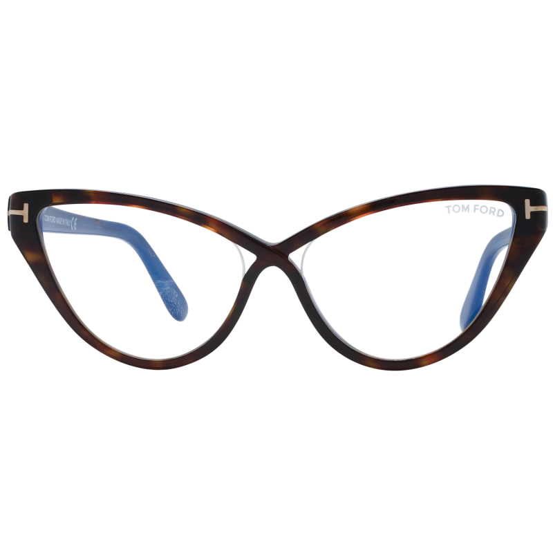 Tom Ford Eyeglasses Tom Ford Glasses Frames FT5729-B 052 56mm Blue Light Block Women Brown Cat Eye Eyeglasses Eyewear designer