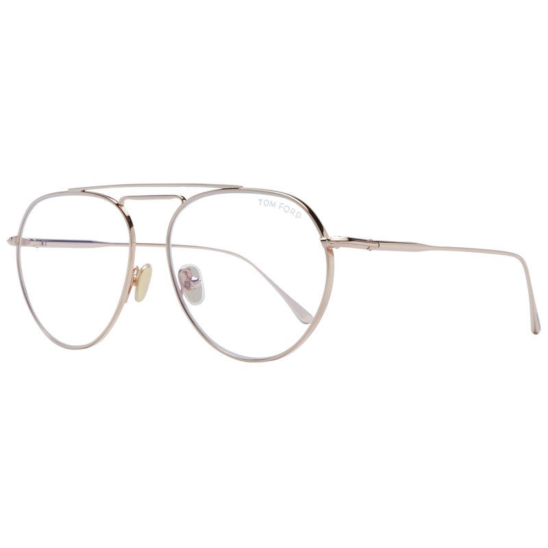 Tom Ford Eyeglasses Tom Ford Glasses Frames FT5730-B 028 56mm Blue Light Blocker Unisex Rose Gold Pilot-Aviator Eyeglasses Eyewear designer