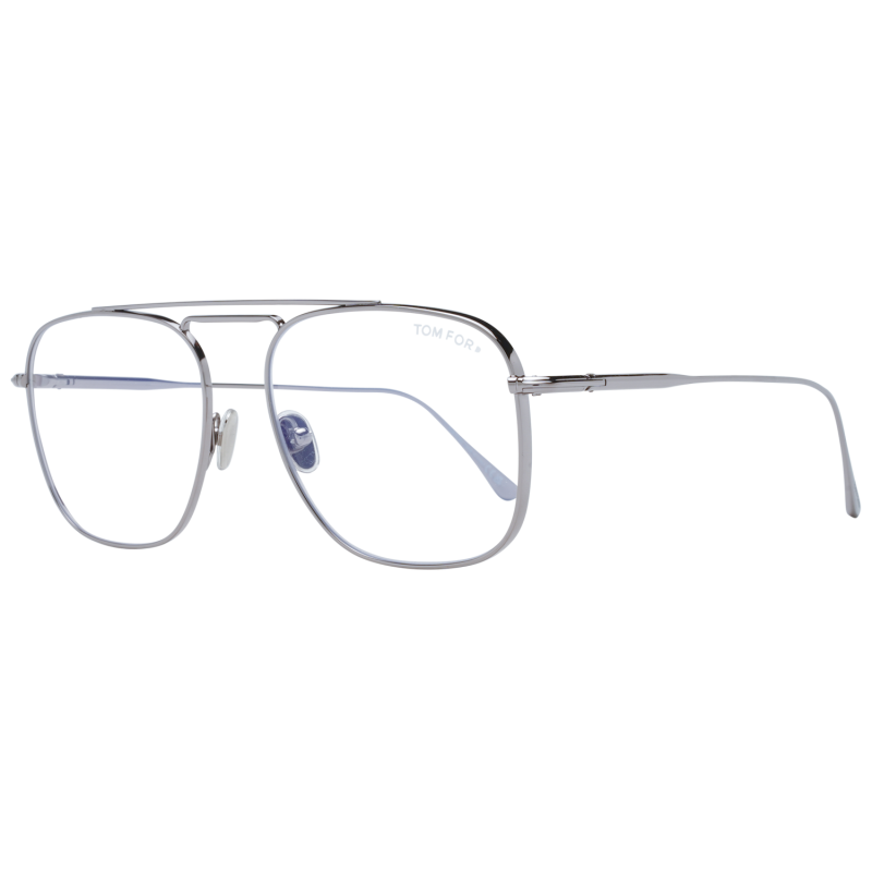 Tom Ford Eyeglasses Tom Ford Glasses Frames FT5731-B 014 56mm Blue Light Blocker Silver Pilot-Aviator Eyeglasses Eyewear designer