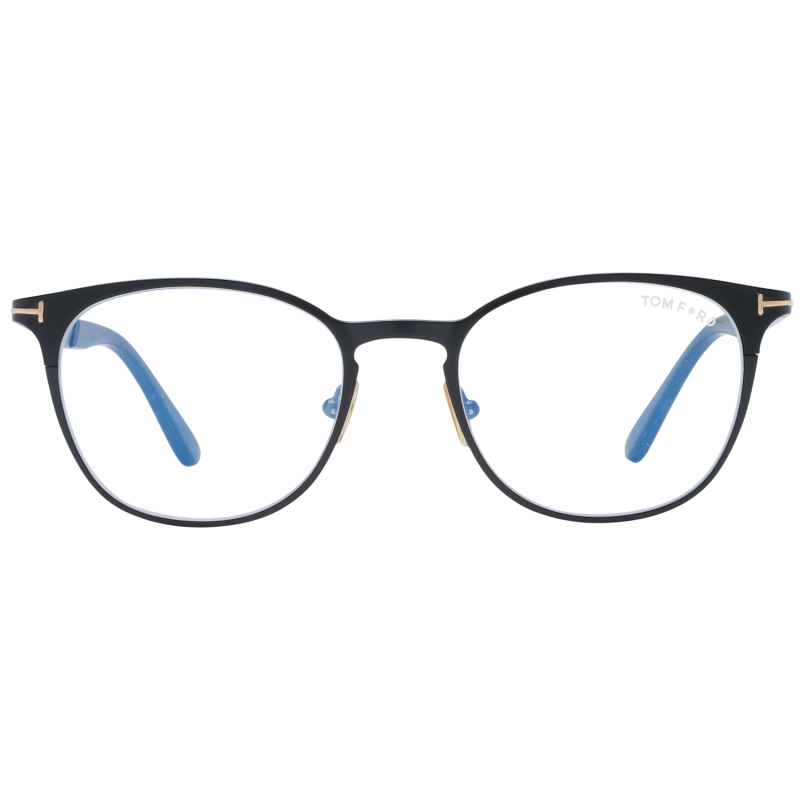 Tom Ford Eyeglasses Tom Ford Glasses Frames FT5732-B 002 52mm Blue Light Blocker Men Black Round Eyeglasses Eyewear designer