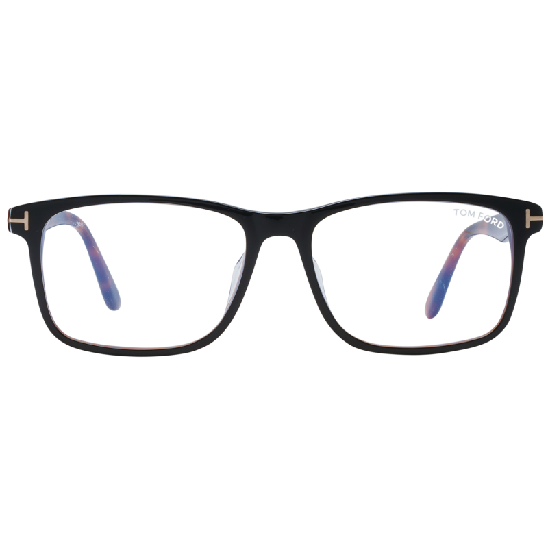 Tom Ford Eyeglasses Tom Ford Glasses Frames FT5752-F-B 005 55mm Blue Light Blocker Men Black Rectangular Eyeglasses Eyewear designer