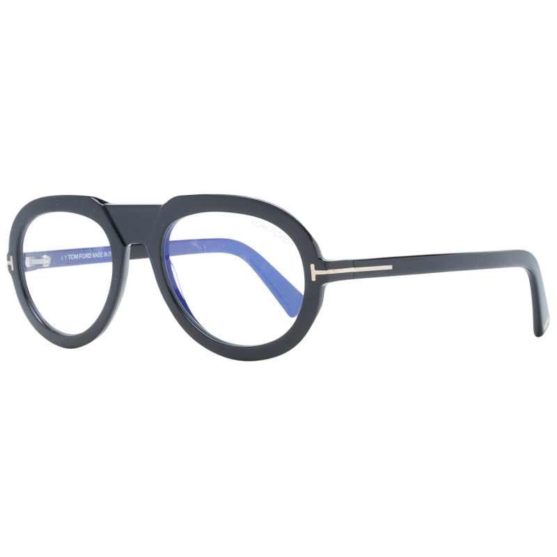 Tom Ford Eyeglasses Tom Ford Glasses Frames FT5756-B 001 53mm Blue Light Block Men Black Pilot Eyeglasses Eyewear designer