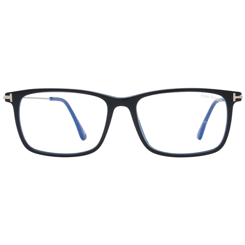 Tom Ford Eyeglasses Tom Ford Glasses Frames FT5758-B 001 56mm Blue Light Block Men Black Rectangular Eyeglasses Eyewear designer