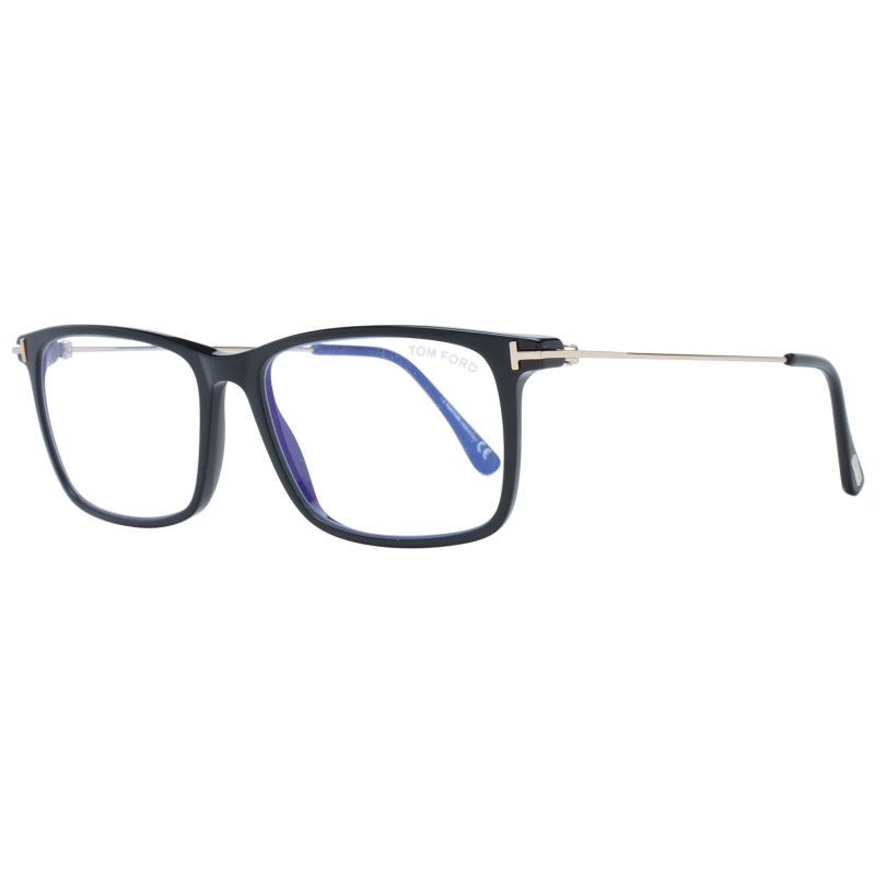 Tom Ford Eyeglasses Tom Ford Glasses Frames FT5758-B 001 56mm Blue Light Block Men Black Rectangular Eyeglasses Eyewear designer