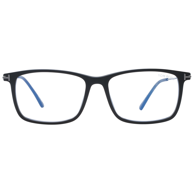 Tom Ford Eyeglasses Tom Ford Glasses Frames FT5758-B 002 56mm Blue Light Block Men Black Rectangular Eyeglasses Eyewear designer