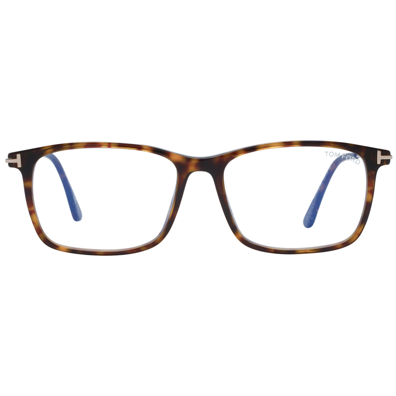 Tom Ford Eyeglasses Tom Ford Glasses Frames FT5758-B 052 56mm Blue Light Block Men Brown Rectangular Eyeglasses Eyewear designer