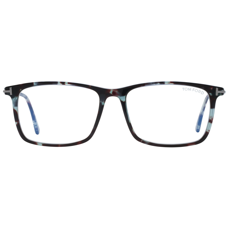 Tom Ford Eyeglasses Tom Ford Glasses Frames FT5758-B 055 56mm Blue Light Block Men Brown Rectangular Eyeglasses Eyewear designer