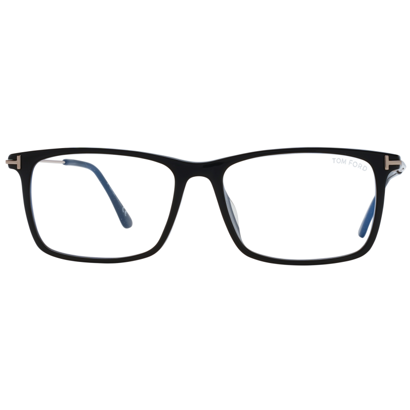 Tom Ford Eyeglasses Tom Ford Glasses Frames FT5758-F-B 001 56mm Men Black Rectangular Blue Light Block Eyeglasses Eyewear designer