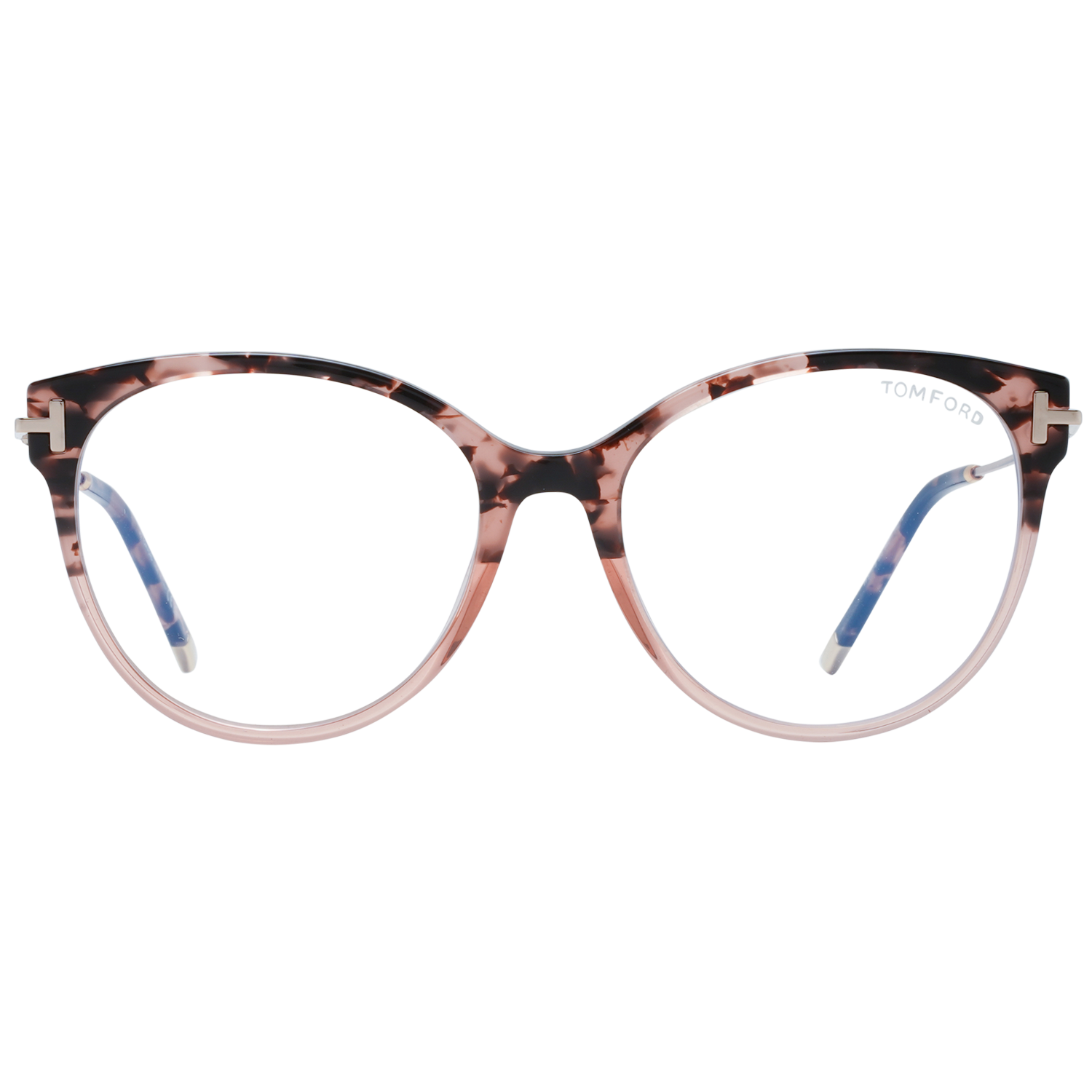 Tom Ford Eyeglasses Tom Ford Glasses Frames FT5770-B 055 54mm Women Brown Round Blue Light Blocker Eyeglasses Eyewear designer