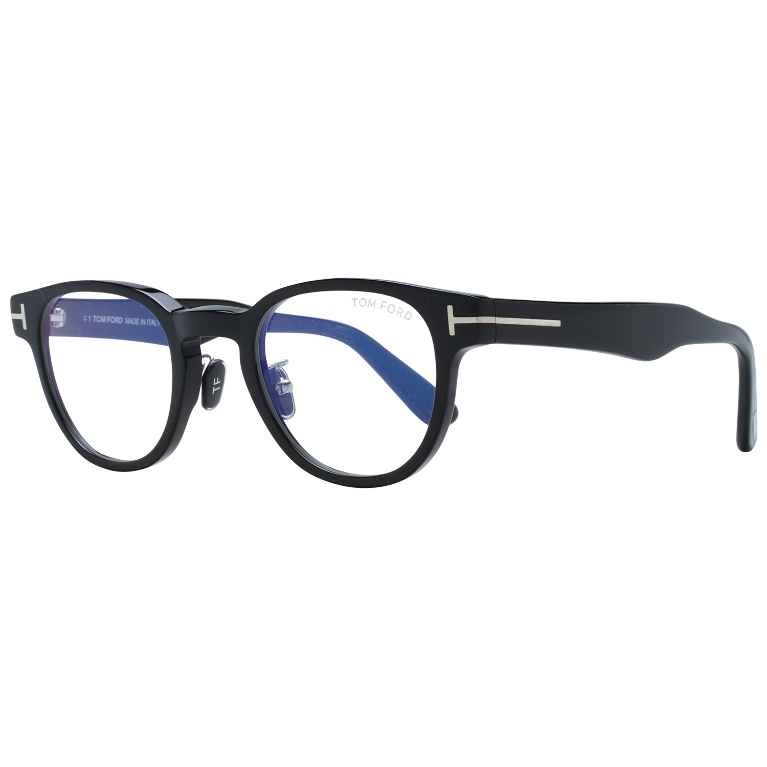 Tom Ford Eyeglasses Tom Ford Glasses Frames FT5783-D-B 005 47mm Men Black Round Blue Light Blocker Eyeglasses Eyewear designer