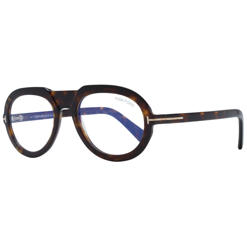 Tom Ford Eyeglasses Tom Ford Glasses FramesFT5756-B 052 53mm Blue Light Block Men Brown Pilot Eyeglasses Eyewear designer