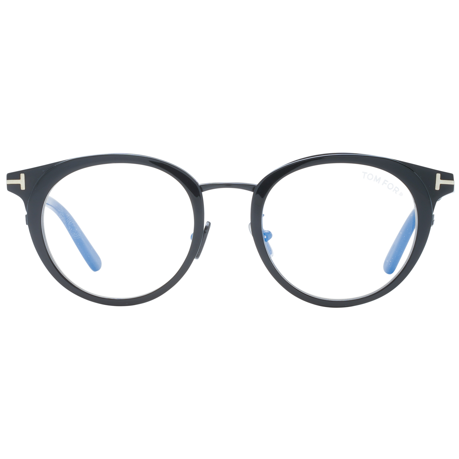 Tom Ford Eyeglasses Tom Ford Glasses FramesFT5784-D-B 005 48mm Women Black Round Blue Light Blocker Eyeglasses Eyewear designer