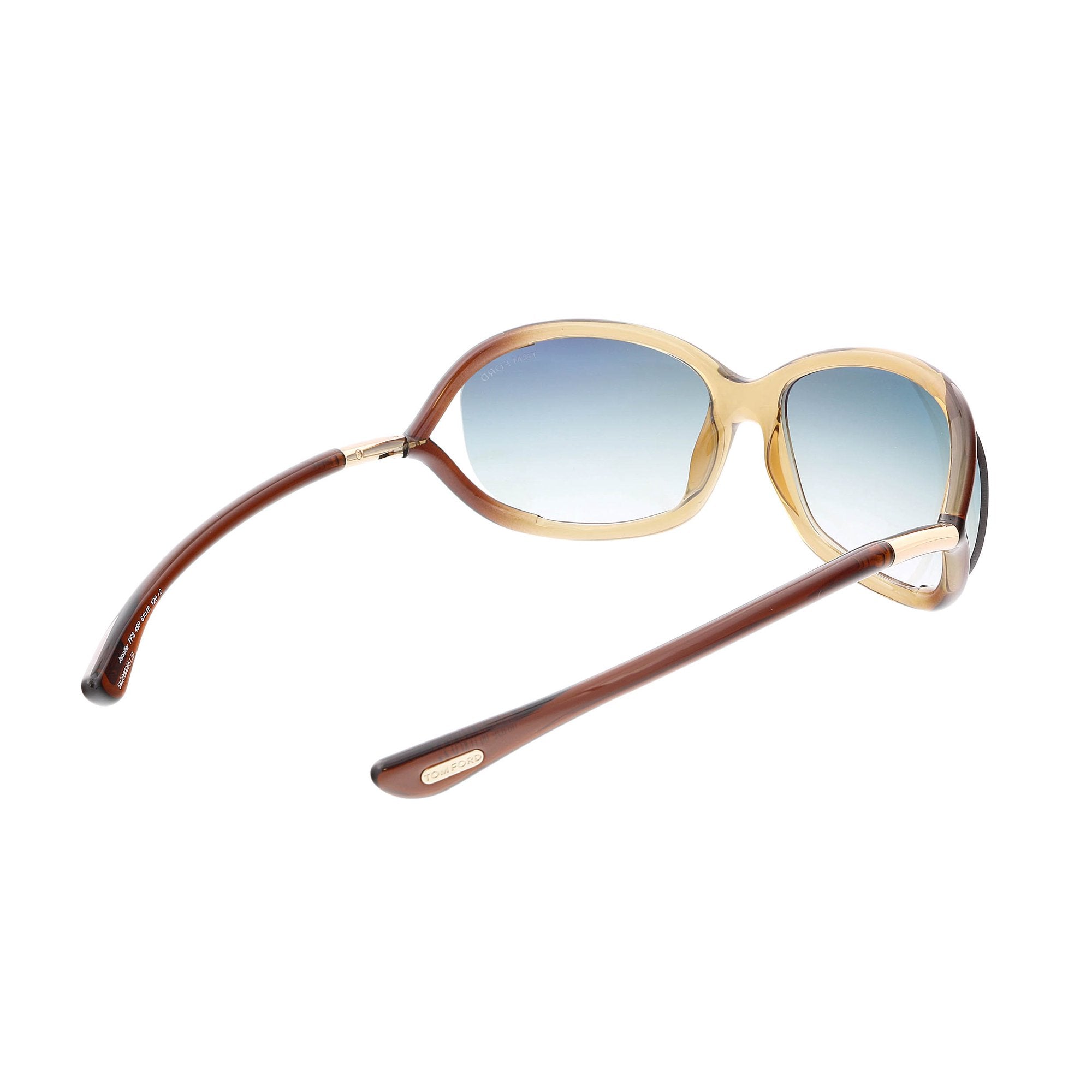 Tom Ford Sunglasses Tom Ford Sunglasses FT0008 45P 61mm Jennifer - Women Brown/Blue Gradient Oversized Eyeglasses Eyewear UK USA Australia 