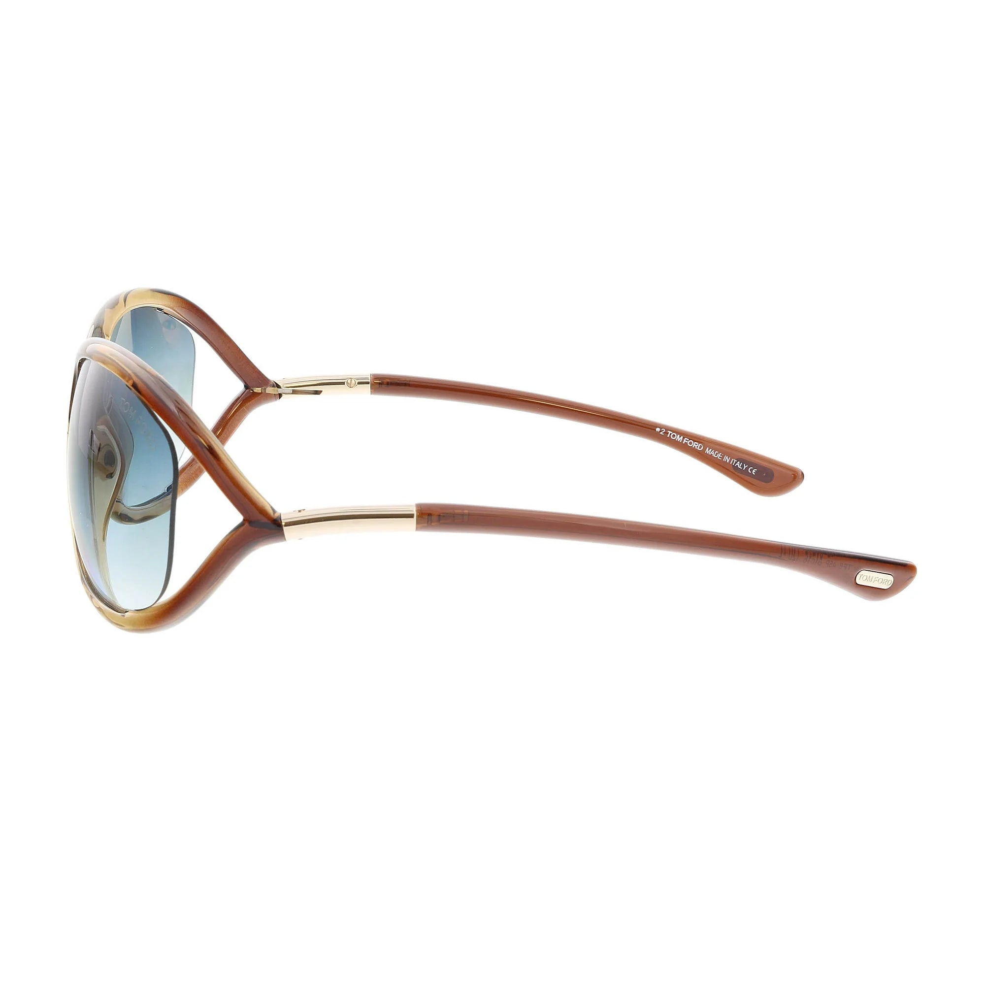 Tom Ford Sunglasses Tom Ford Sunglasses FT0008 45P 61mm Jennifer - Women Brown/Blue Gradient Oversized Eyeglasses Eyewear UK USA Australia 