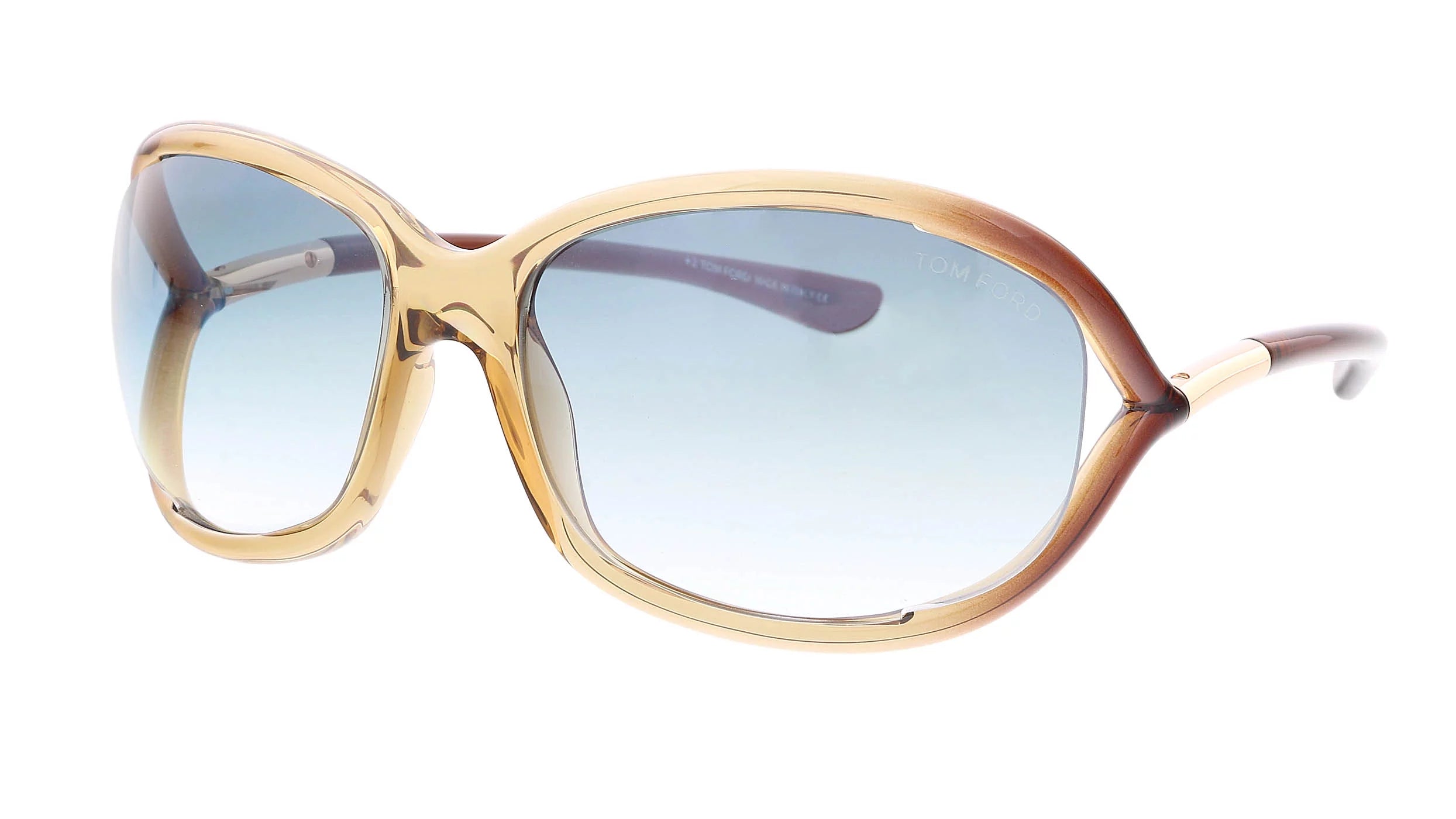 Tom Ford Sunglasses Tom Ford Sunglasses FT0008 45P 61mm Jennifer - Women Brown/Blue Gradient Oversized Eyeglasses Eyewear UK USA Australia 