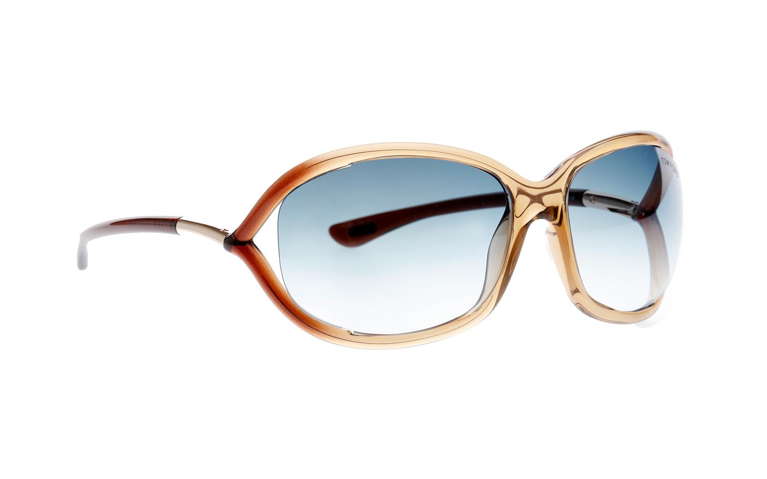 Tom Ford Sunglasses Tom Ford Sunglasses FT0008 45P 61mm Jennifer - Women Brown/Blue Gradient Oversized Eyeglasses Eyewear UK USA Australia 